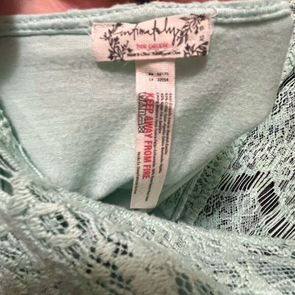 Free People Lace Mini Dress in Mint Green - Picture 3 of 4